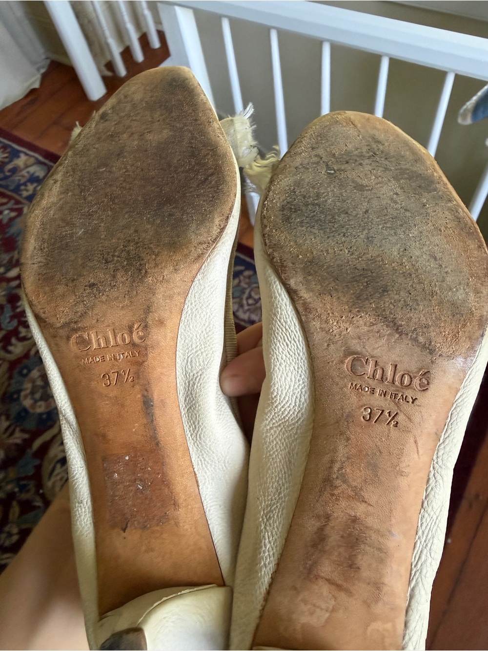 Chloe archive kitten heel leather ecru - Picture 6 of 9
